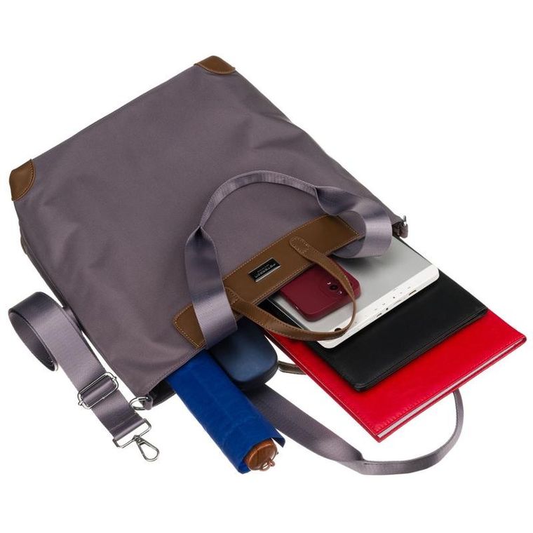 Torebka shopper, szara, Peterson