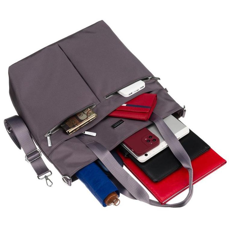 Torebka shopper, szara, Peterson