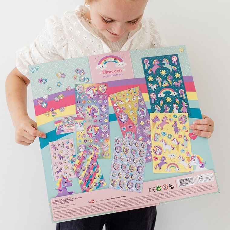 Totum, Unicorn, duży zestaw naklejek, 300 elementów