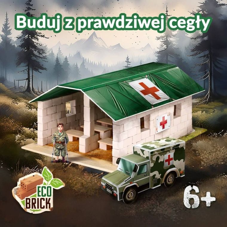 Trefl, Buduj z cegły, Moro, Szpital polowy, zestaw kreatywny, 190 elementów