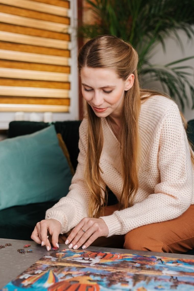 Trefl, Kolorowe balony, puzzle drewniane, 1000 elementów