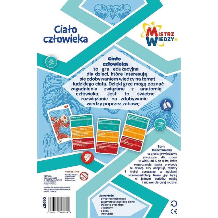 Trefl, Mistrz Wiedzy, Wynalazki + Ciało człowieka, gry edukacyjne, zestaw promocyjny