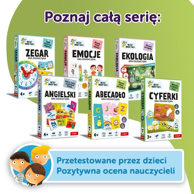 Trefl, Rodzina Treflików, Mały Odkrywca, Abecadło, gra edukacyjna