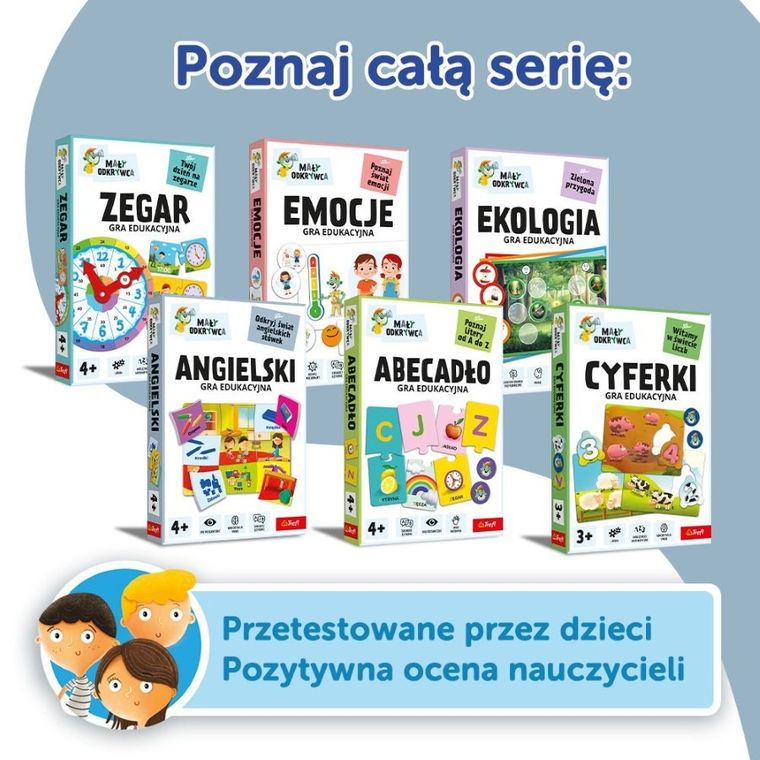 Trefl, Rodzina Treflików, Mały Odkrywca, Angielski, gra edukacyjna