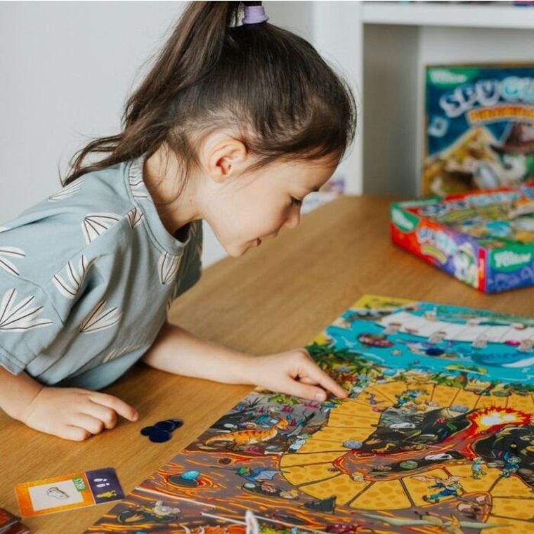 Trefl, Rodzina Treflików, Spy Guy Junior, Dinozaury, gra familijna