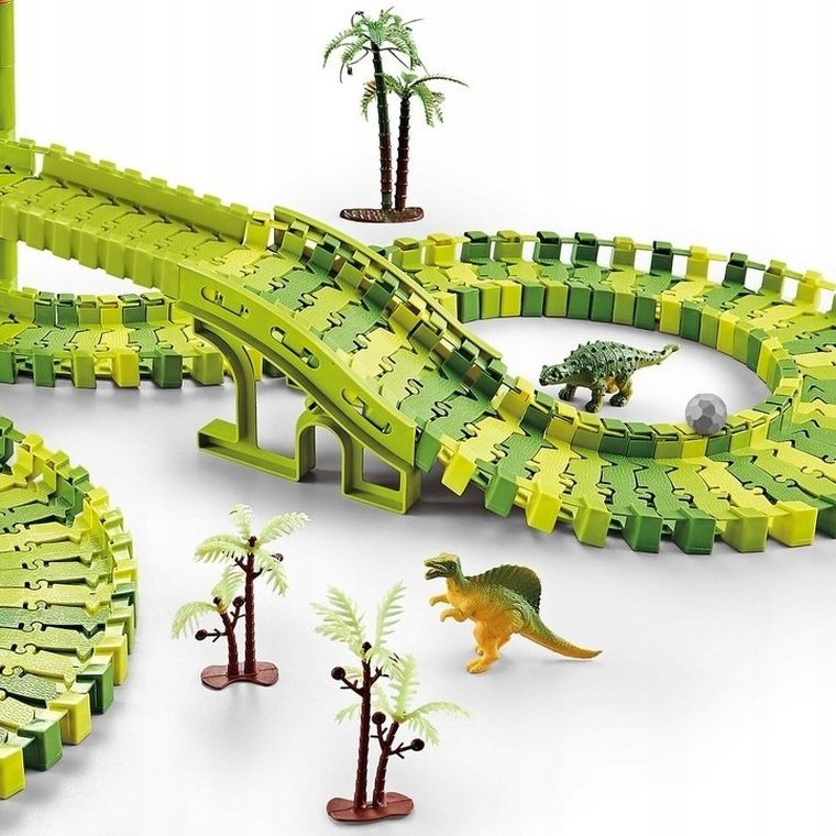 Trifox, Dinosaur Track, tor z pojazdem i figurkami, 168 elementów