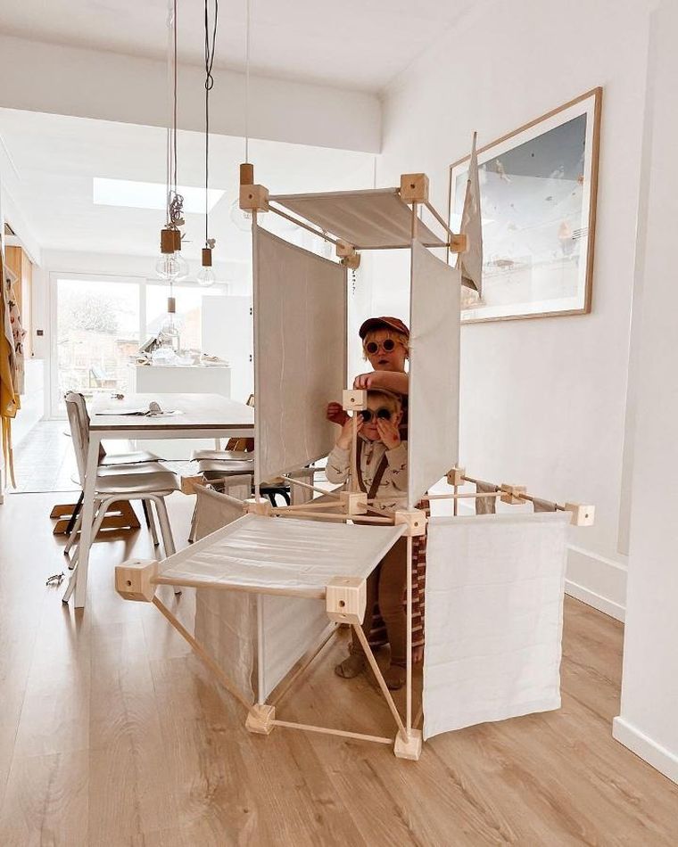 Trigonos, Maxi Trigonos, Family Arbaro, drewniane klocki konstrukcyjne, 79 elementów