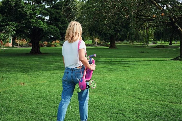 Trunki, składana hulajnoga, różowa, mała