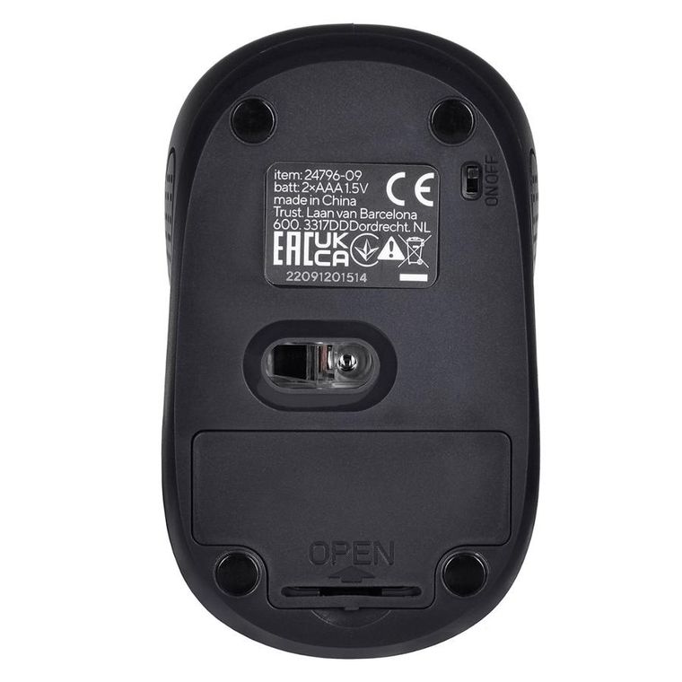 Trust, mysz primo wireless mouse matt black