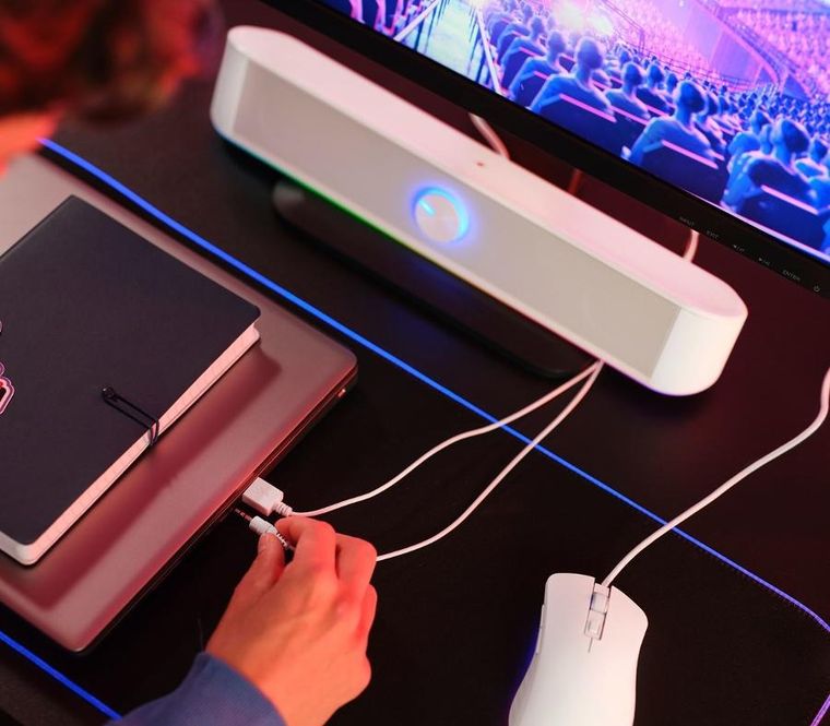 Trust, soundbar Gxt619w Thorne Rgb, biały