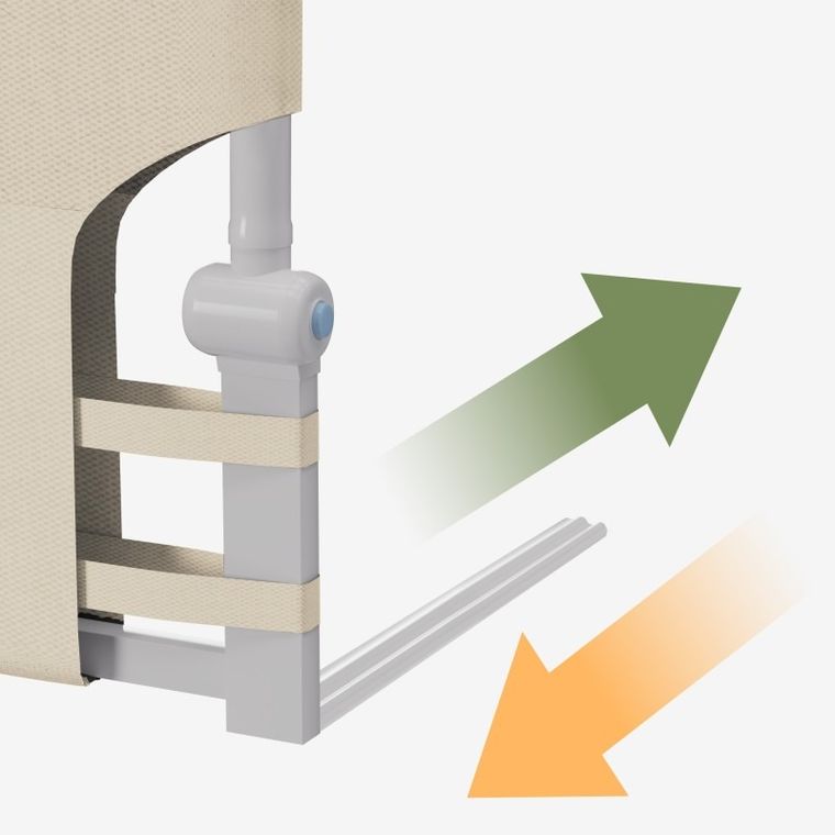 Tulano, Cover 30, barierka ochronna na łóżko, beige, 200 cm