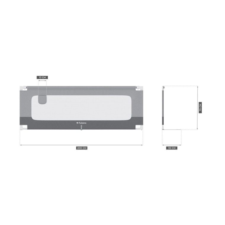 Tulano, Cover 40, barierka ochronna na łóżko, 200 cm