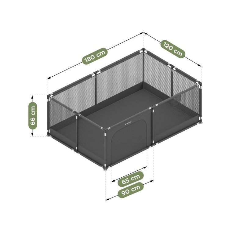 Tulano, Cozy 22, kojec dziecięcy, graphite, 180 cm