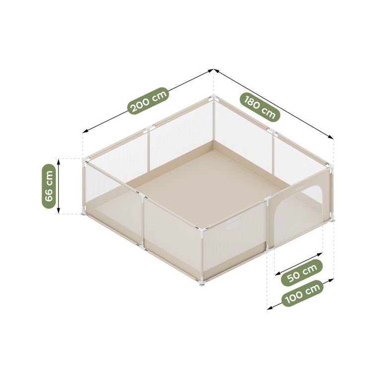 Tulano, Cozy 28, kojec dziecięcy, beige, 200 cm