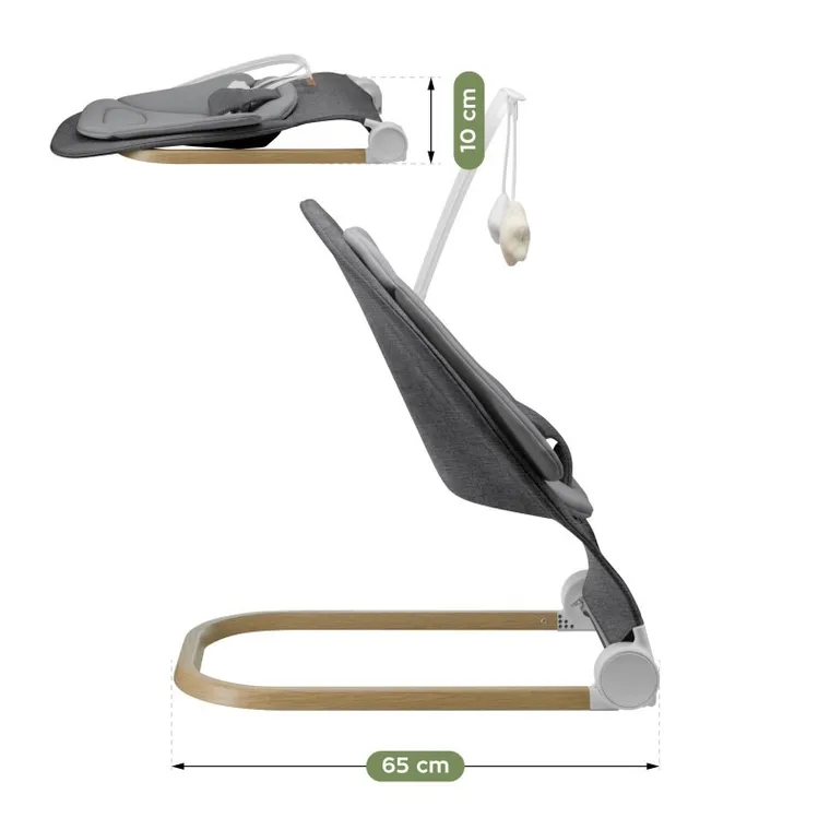 Tulano, Moon 50, leżaczek bujaczek, szary