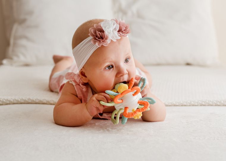 TuliFun, terkotek pastelowy, zabawka sensoryczna