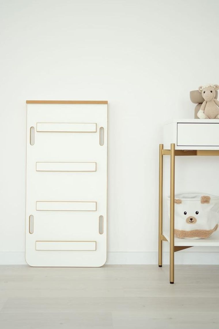 tupti.wood, 3w1: mały bujak montessori + mała zjeżdżalnia, drabinka + blat