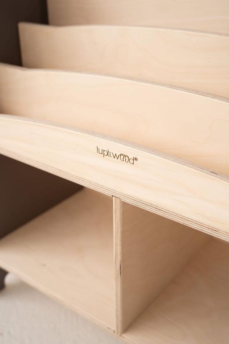 tupti.wood, Smart, biblioteczka, regał montessori, szara
