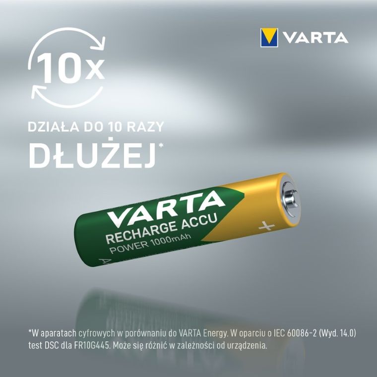 VARTA, Ready2Use, zestaw akumulatorków AAA, 1000 mAh, Ni-MH