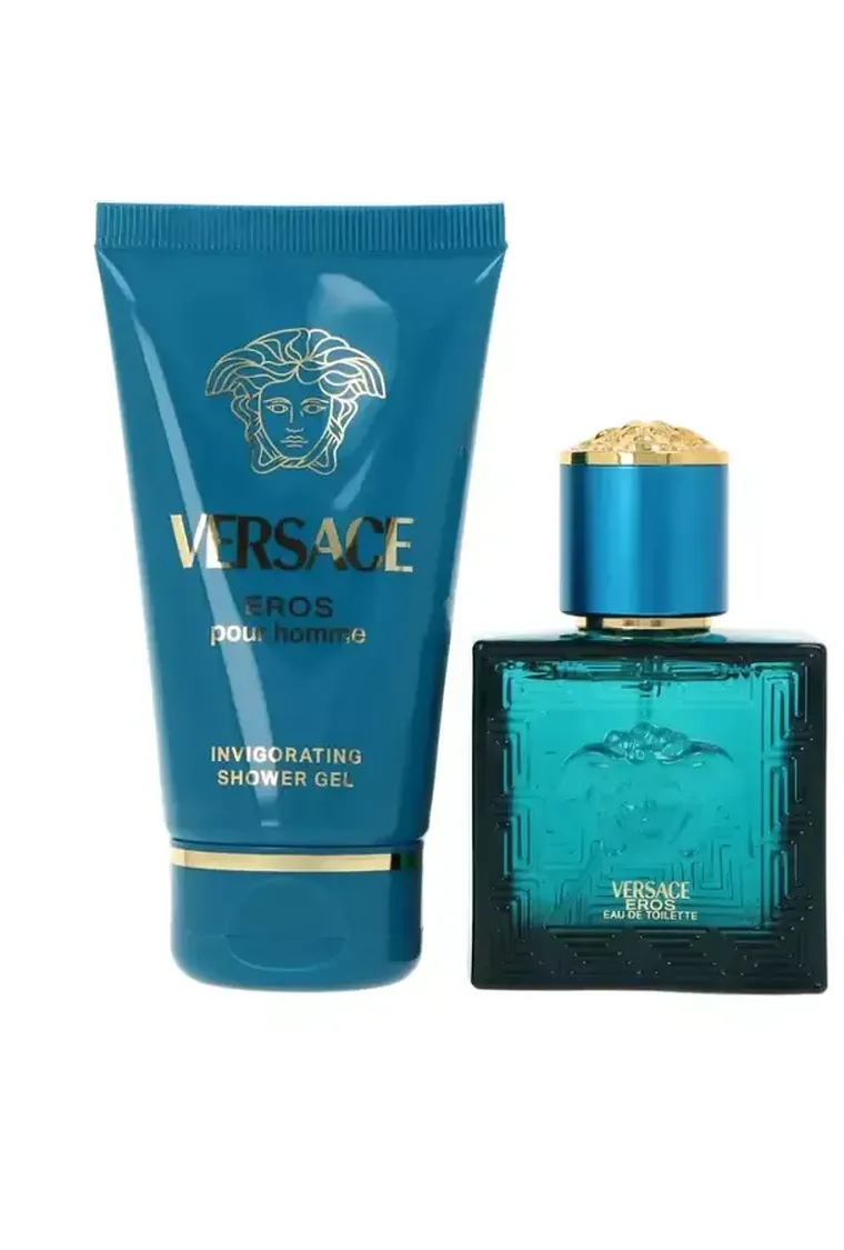 Versace, Eros Pour Homme, zestaw: woda toaletowa, 30 ml + żel pod prysznic, 50 ml