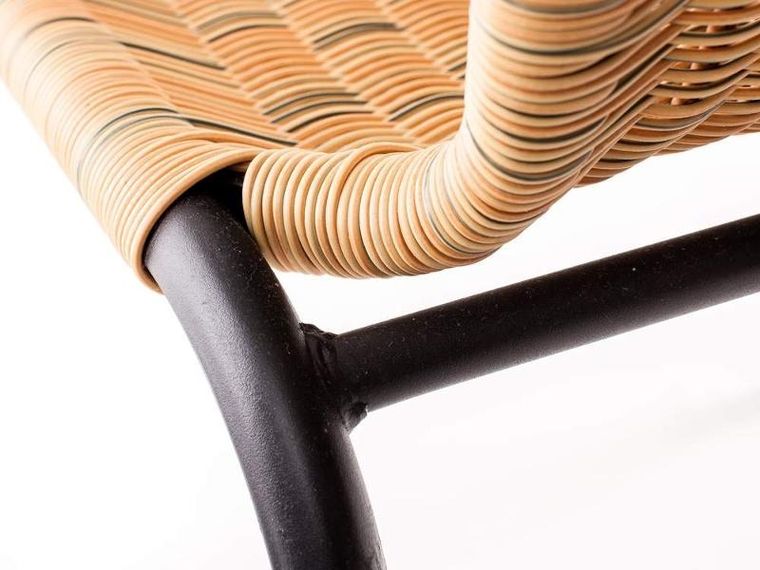 Vetro, stalowe krzesło ogrodowe balkonowe, rattan