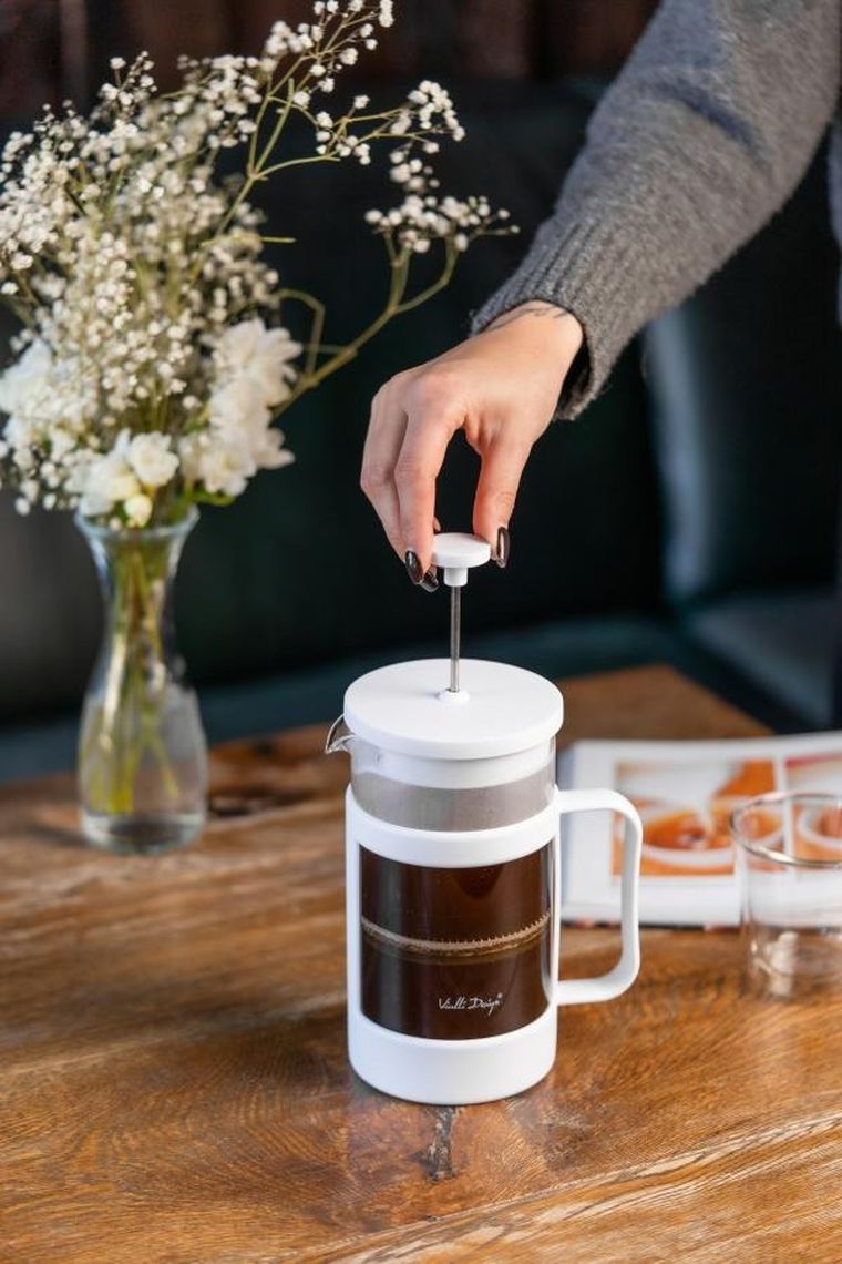 Vialli Design, Senso, zaparzacz do kawy i herbaty, biały, 1000 ml