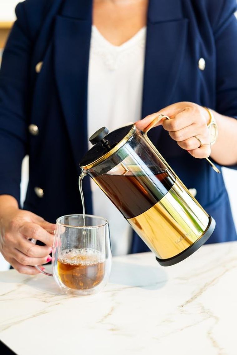 Vialli Design, zaparzacz do kawy i herbaty, 1000 ml, Diamante złoty