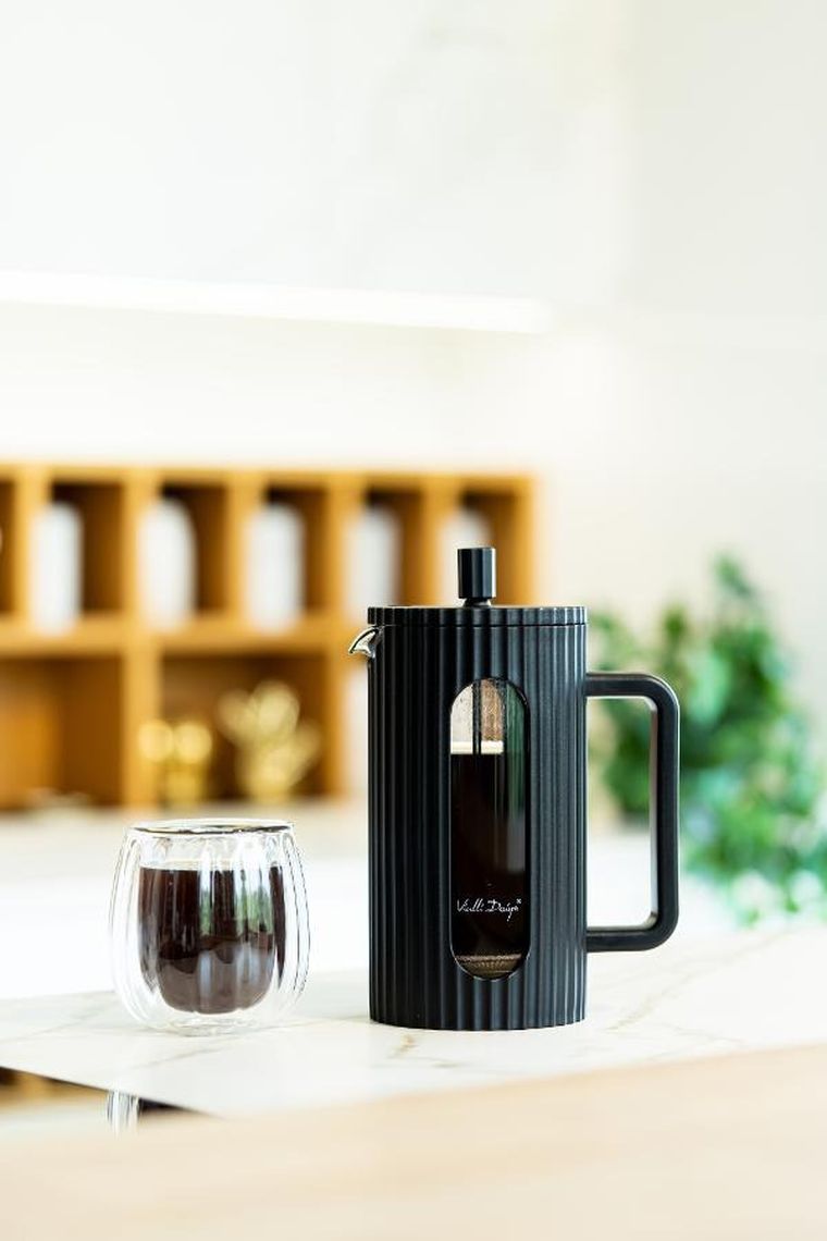 Vialli Design, zaparzacz do kawy i herbaty, 1000 ml, Livio czarny