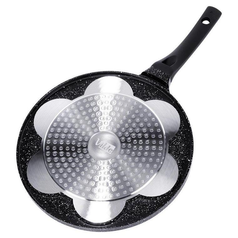 Vilde, Black line, patelnia do jajek granitowa, 7 otworów, 26 cm