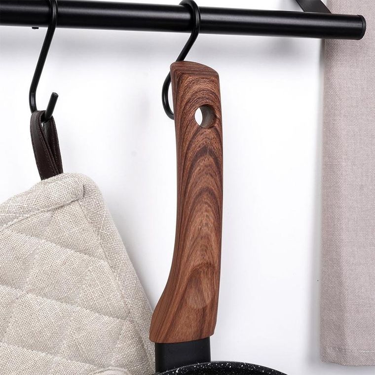 Vilde, Black&Wood, patelnia do naleśników, granitowa, 26 cm