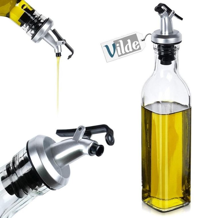 Vilde, butelka na oliwę i ocet, szklana z dozownikiem, 250 ml