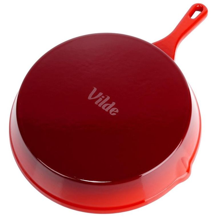Vilde, Cast Enamel, patelnia żeliwna emaliowana z silikonową nakładką, 25 cm