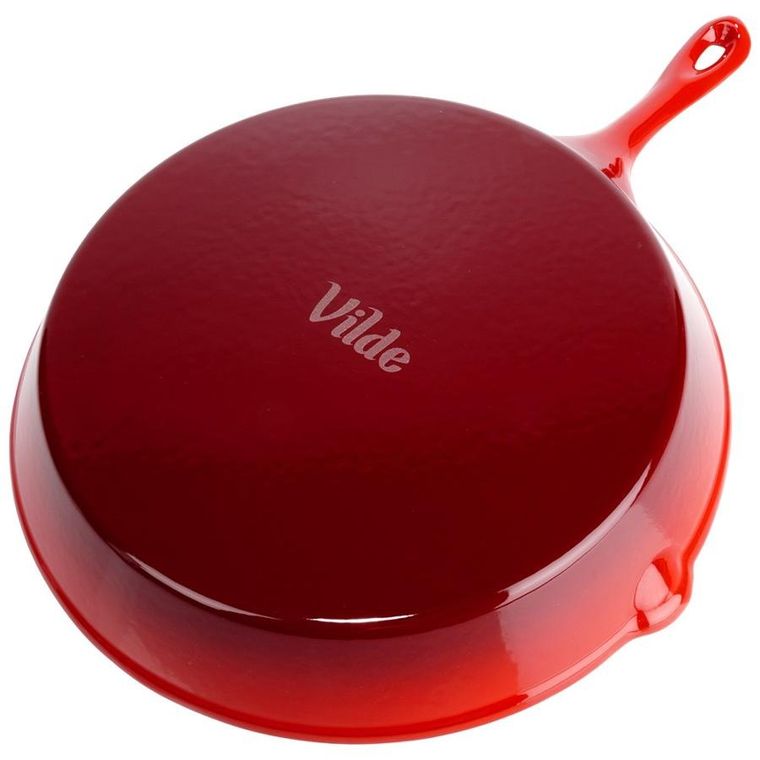 Vilde, Cast Enamel, patelnia żeliwna emaliowana z silikonową nakładką, 30 cm