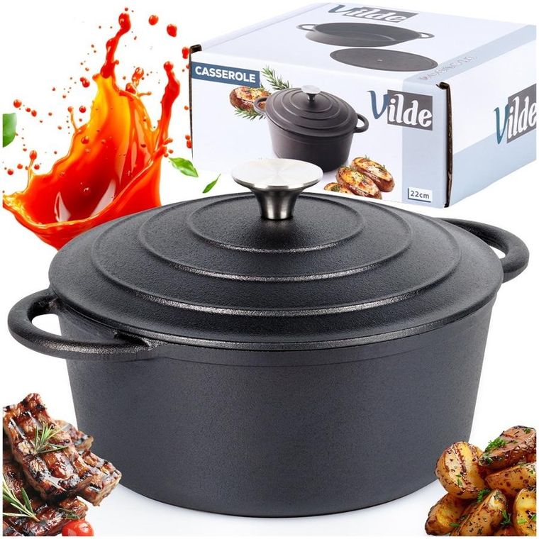 Vilde, Cast Line, garnek z pokrywką, żeliwny, 2,6l