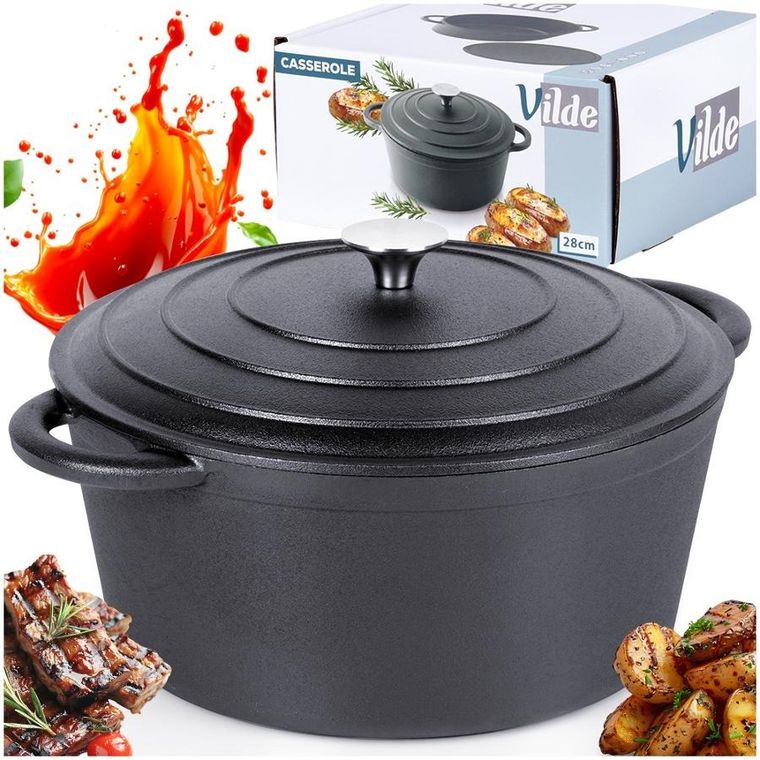 Vilde, Cast Line, garnek z pokrywką, żeliwny, 5,9l