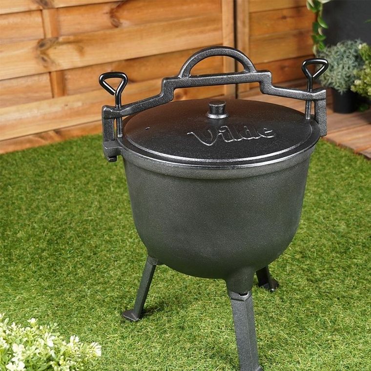 Vilde, Cast Line, kociołek żeliwny na nóżkach z pokrywką, 10l