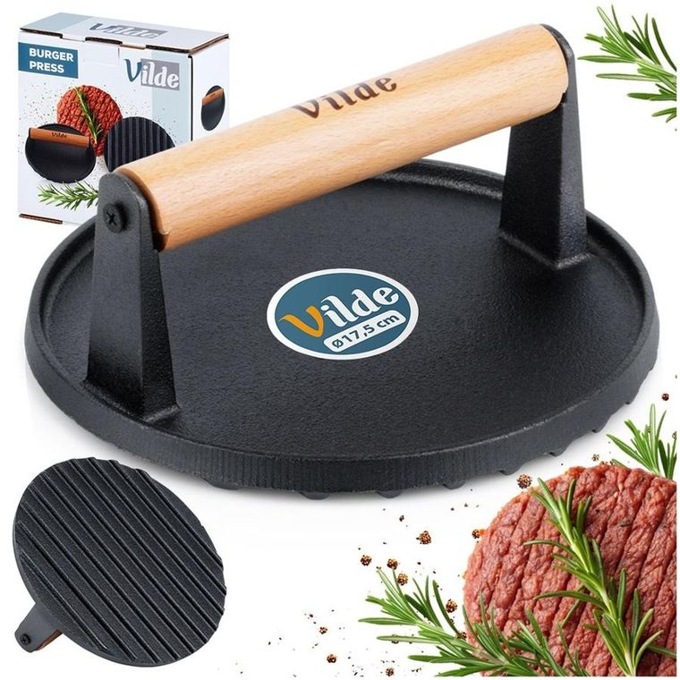 Vilde, Cast Line, prasa do burgerów żeliwna, 17,5 cm