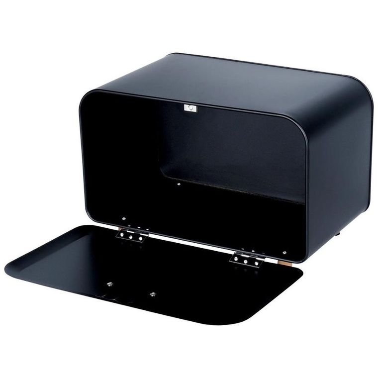 Vilde, chlebak metalowy, czarny, 35,5-21-23,5 cm