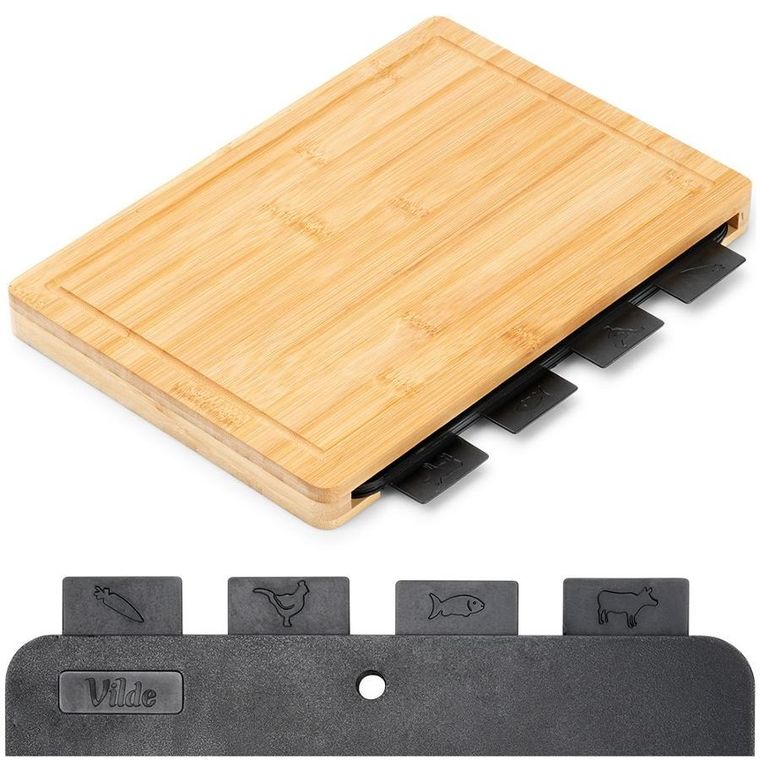 Vilde, deski do krojenia ze stojakiem, 5 elementów