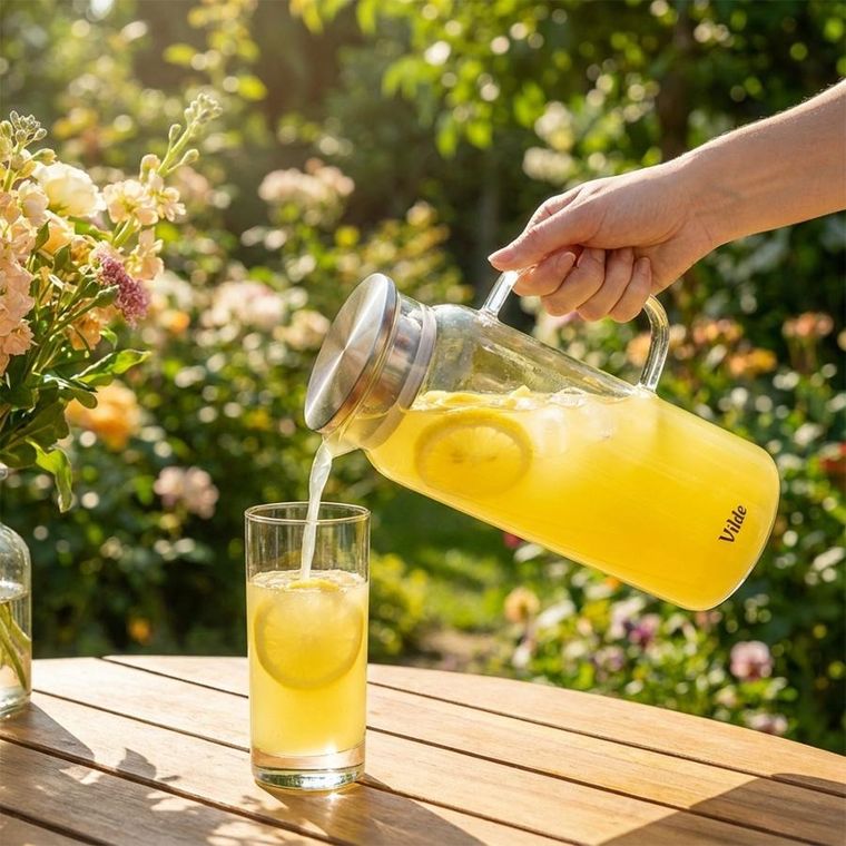 Vilde, dzbanek z pokrywką, szklany, 1,5l