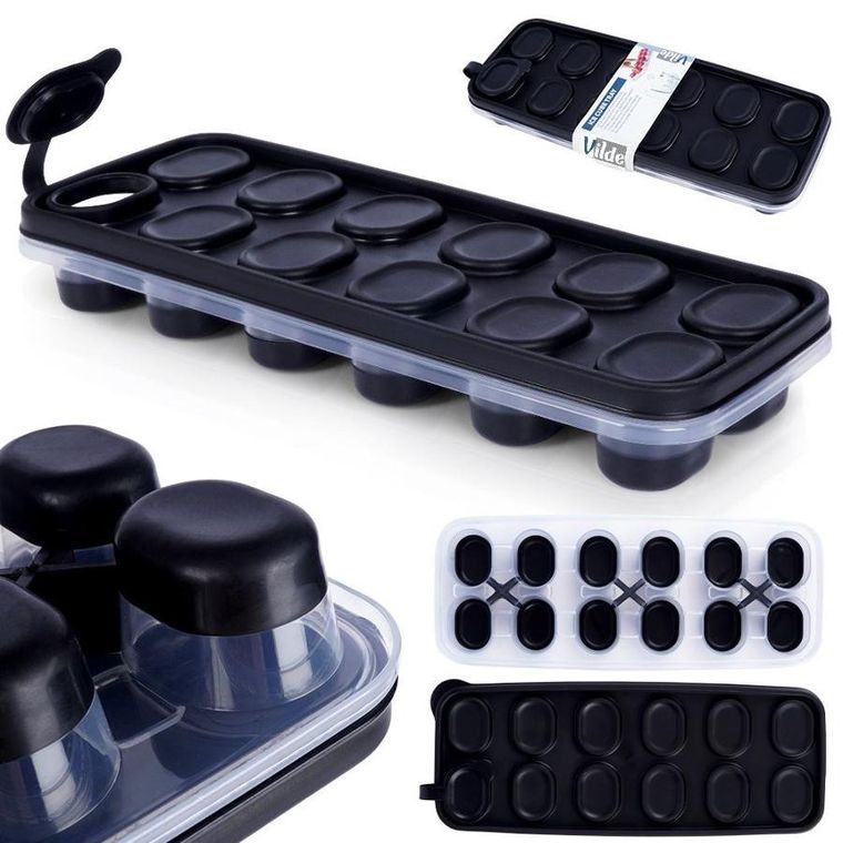 Vilde, forma do kostek lodu, z pokrywką, 25 cm