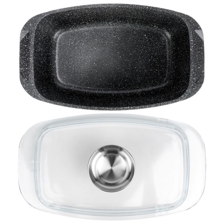 Vilde, Granitica, brytfanna granitowa z pokrywką, 5,4l, 39-22-17,5 cm