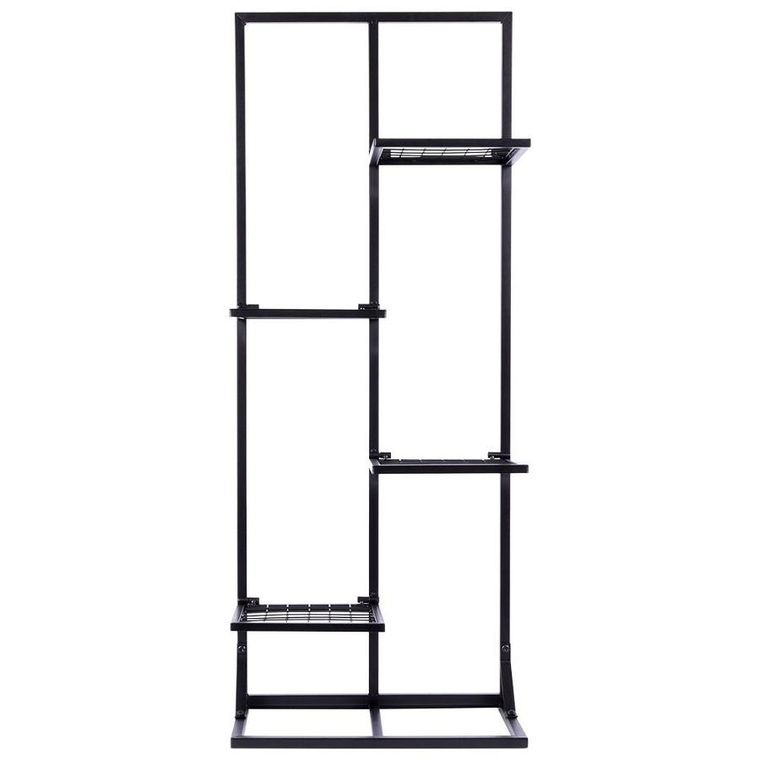 Vilde, kwietnik metalowy, czarny, 4-poziomowy, 102 cm