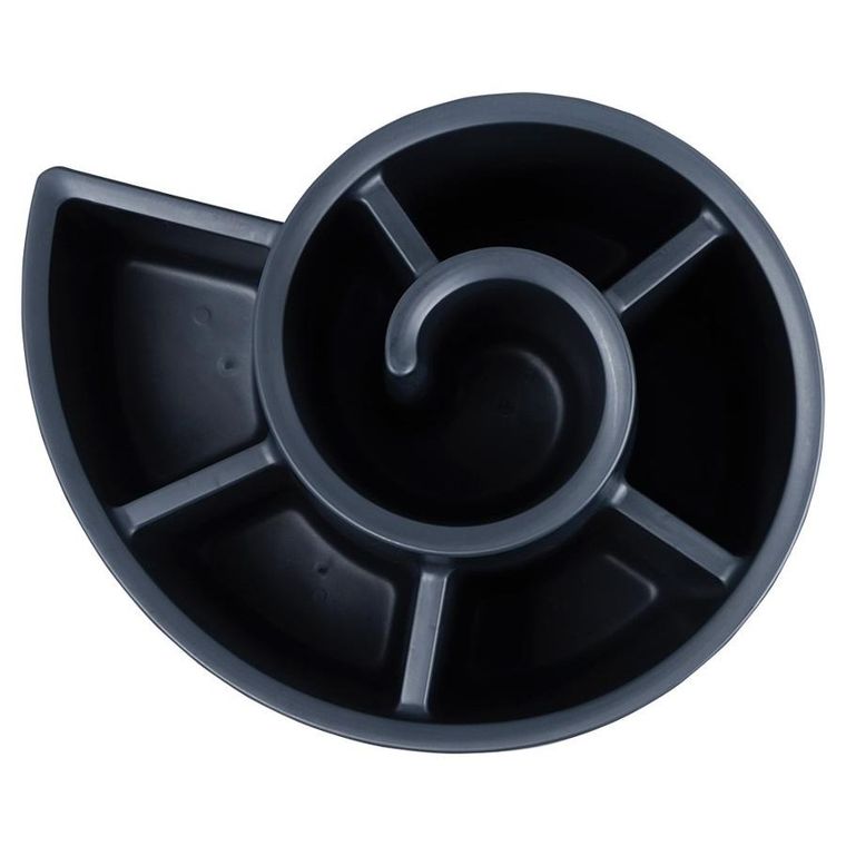 Vilde, kwietnik ogrodowy plastikowy, spiralny, czarny, 53-43,5-32,5 cm