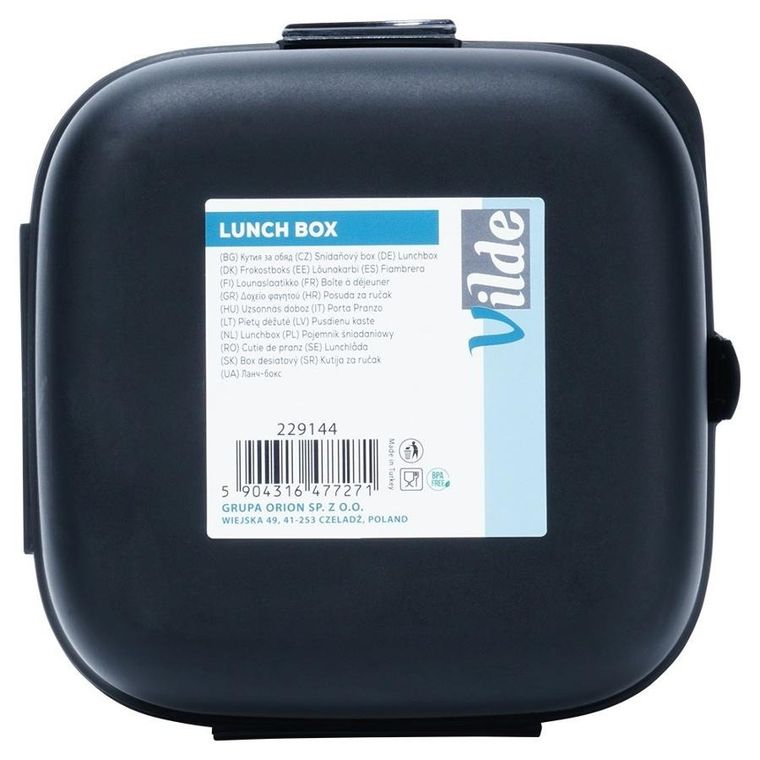 Vilde, lunchbox dzielony, czarny, 2-700 ml