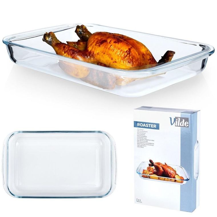 Vilde, naczynie żaroodporne, szklane, 39.5-24-5 cm, 3 l