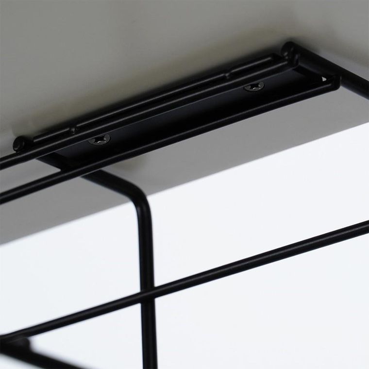 Vilde, organizer na kable pod blat biurka, metalowy czarny