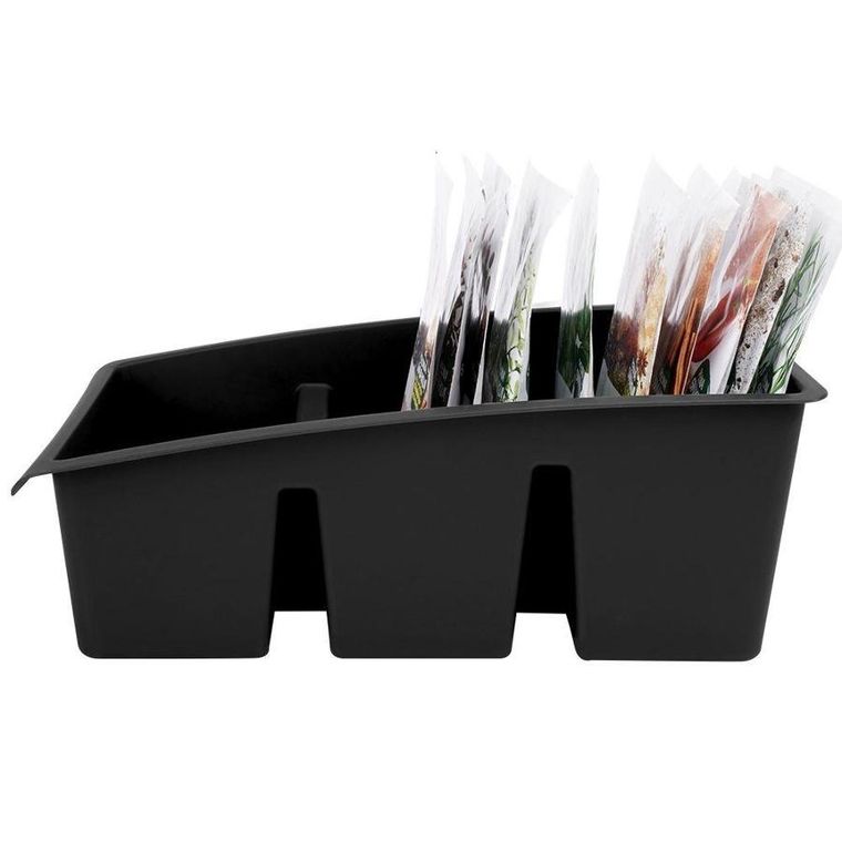 Vilde, organizer na przyprawy w torebkach, czarny