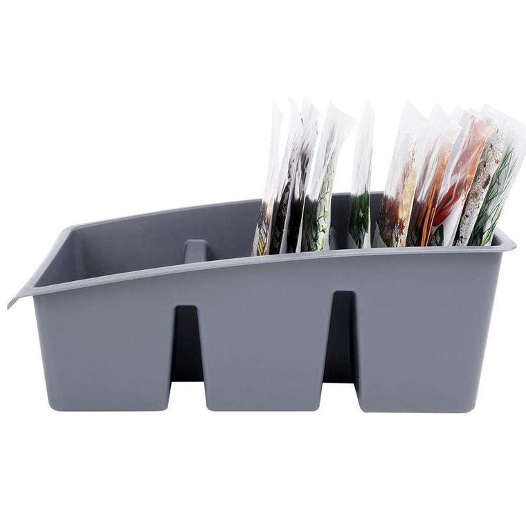 Vilde, organizer na przyprawy w torebkach, szary