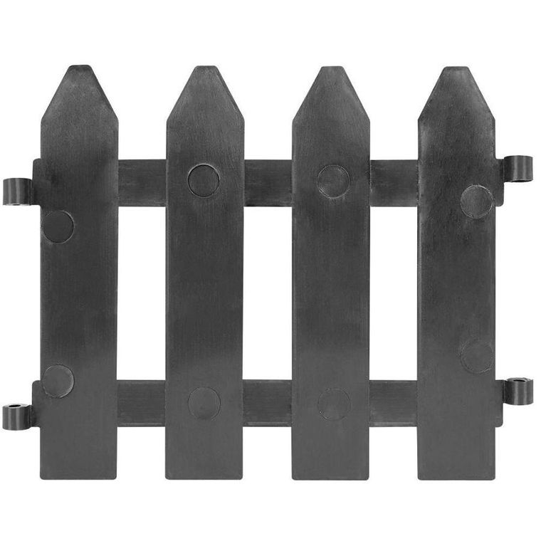 Vilde, płotek ogrodowy, grafitowy, 20-15 cm, 10 szt.